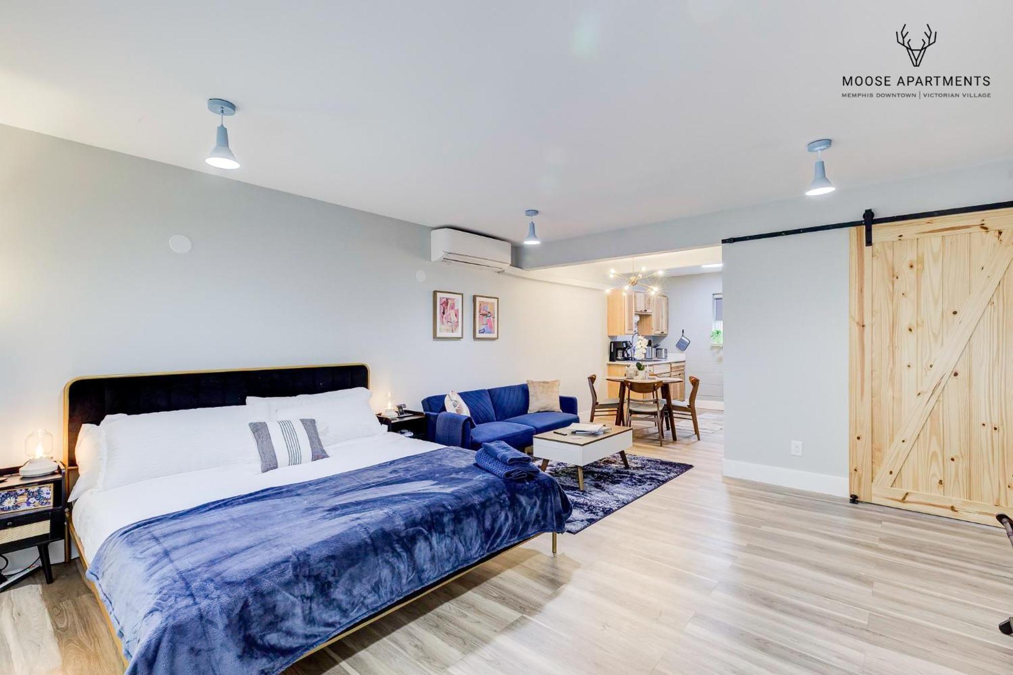 孟菲斯The Moose #9 - Brand New Luxe Modern Loft With Free Parking, King Bed & Fast Wifi公寓 外观 照片